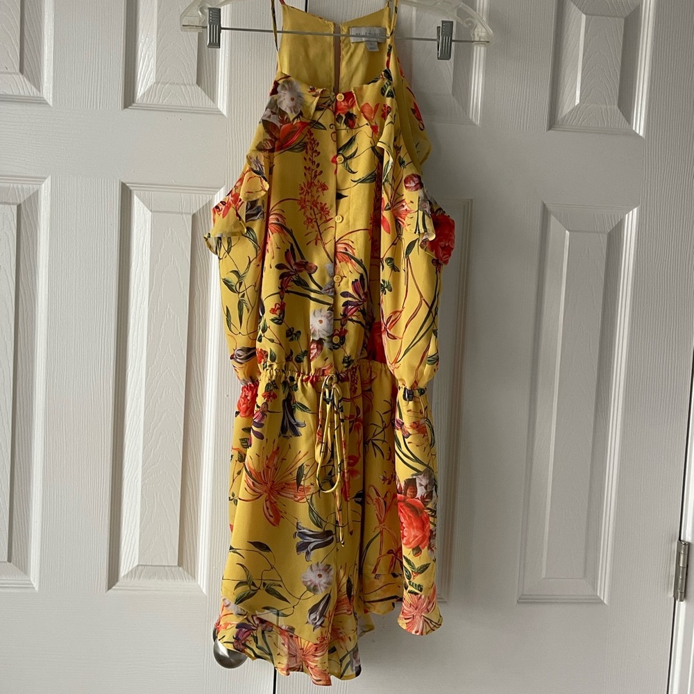 Belle Sky Yellow Floral Romper